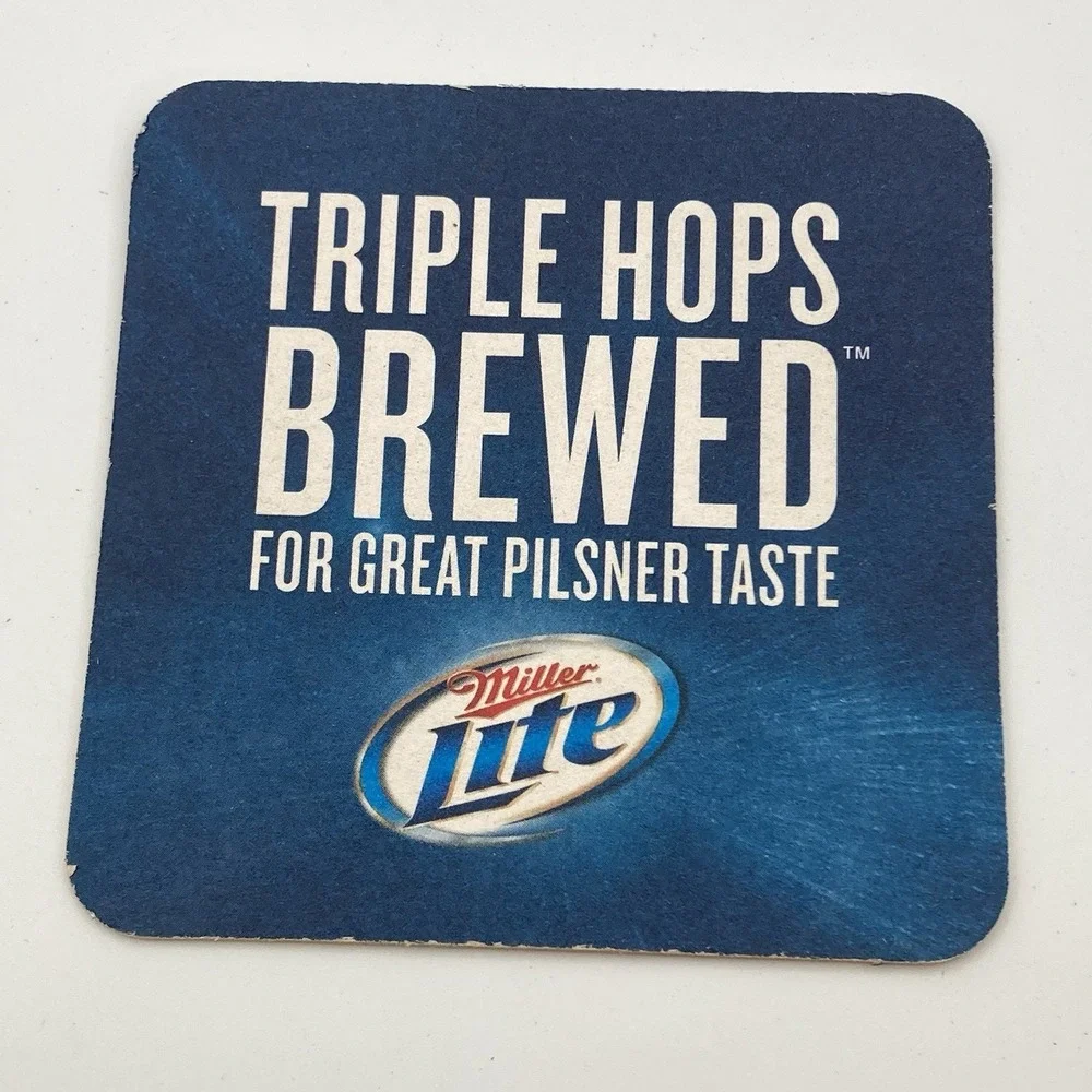 2009 Cardboard Coasters / Miller Lite / Great Taste Less Filling / Pack of 45